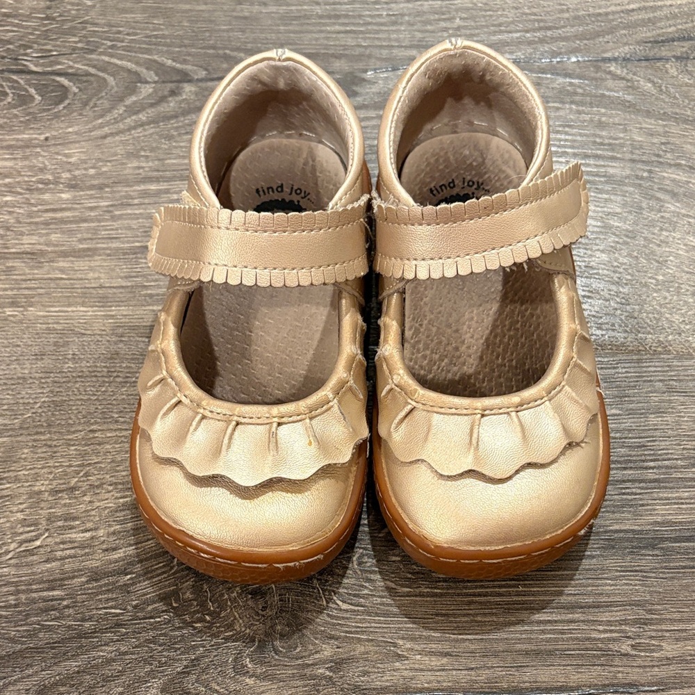 Livie & Luca Gold Ruffle Dress Shoes